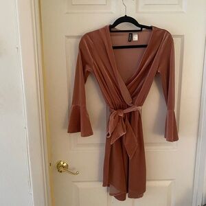 Divided - Rose Gold Pink Velvet Dress - Valentines Day - Size 8 - Fits Small/Med